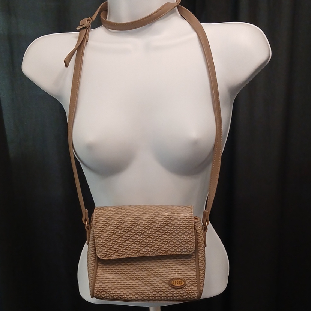 Liz Claiborne Textured Tan Crossbody Bag